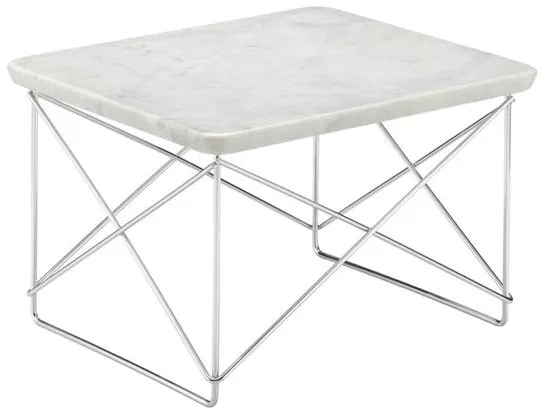 Vitra Occasional LTR yöpöytä Vaalea Marmori/Kromi