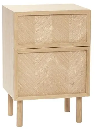 Hübsch Herringbone yöpöytä luonnonvärinen