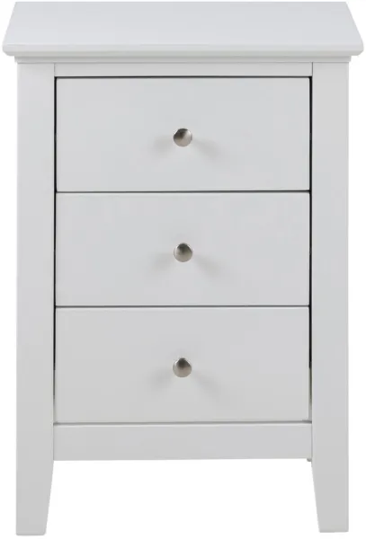ACT NORDIC Linnea yöpöytä, 3 laatikkoa - valkoinen MDF (45x34)
